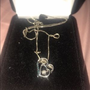 Blue diamond necklace